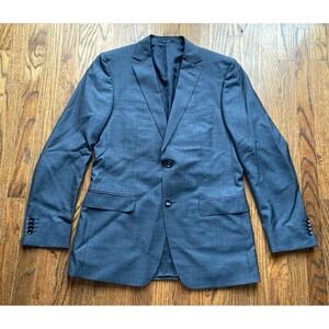 Ermenegildo Zegna Blazer Mens Size 38R Gray Wool Silk Blend 2 Button Jacket